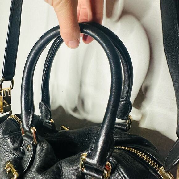 MICHAEL KORS Weston Black Leather Shoulder Satchel Zip Up Tassel Handbag - Picture 15 of 15